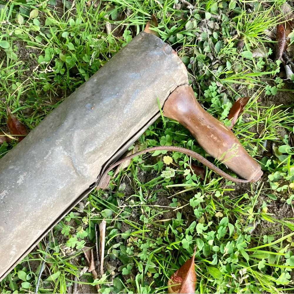 Antique Cultivator Garden Tool Seed Planter 33” Long Wood Handle - Picture 9 of 15